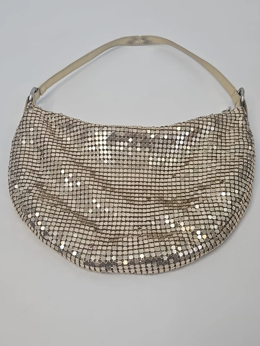 Gold Disco Hobo Bag Mini Festival Party Evening 70s Throwback Party